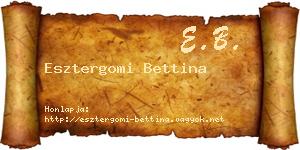 Esztergomi Bettina névjegykártya